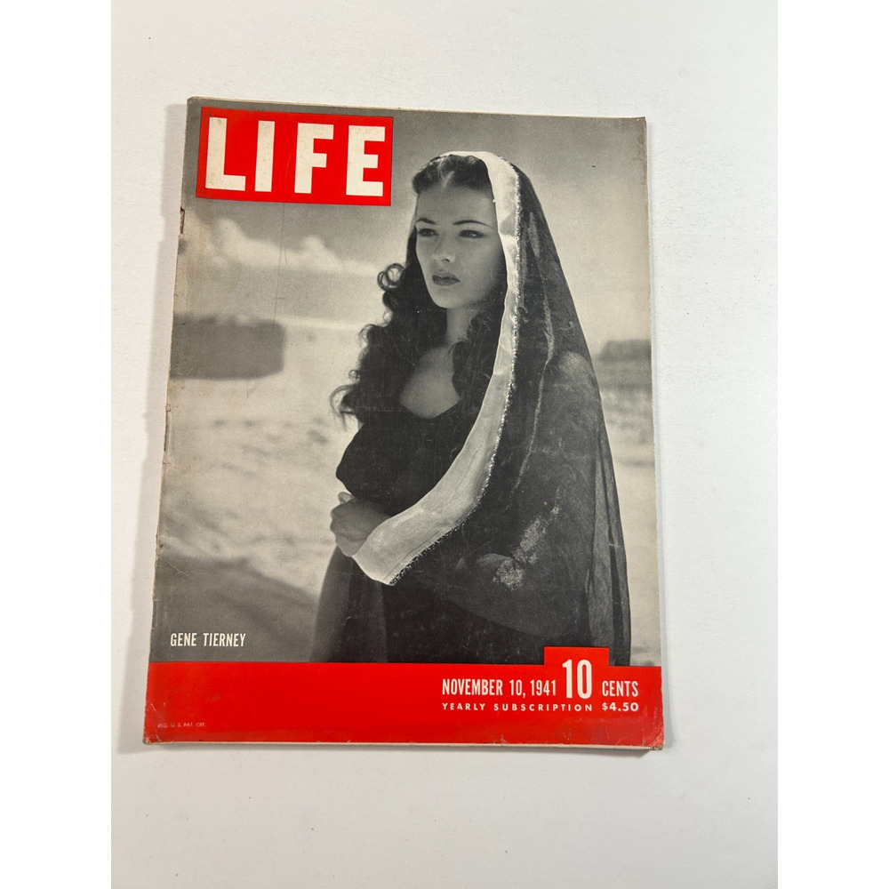 LIFE Magazine Nov 10 1941 Gene Tierney WWII vintage issue